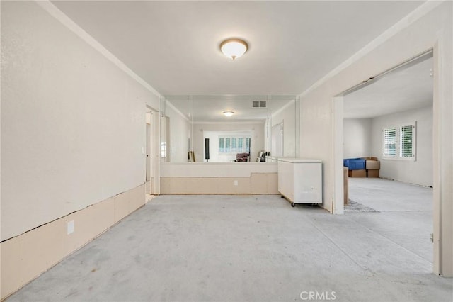 1411 Woodcrest Ave, La Habra, CA 90631 - unfurnished living room with concrete floors