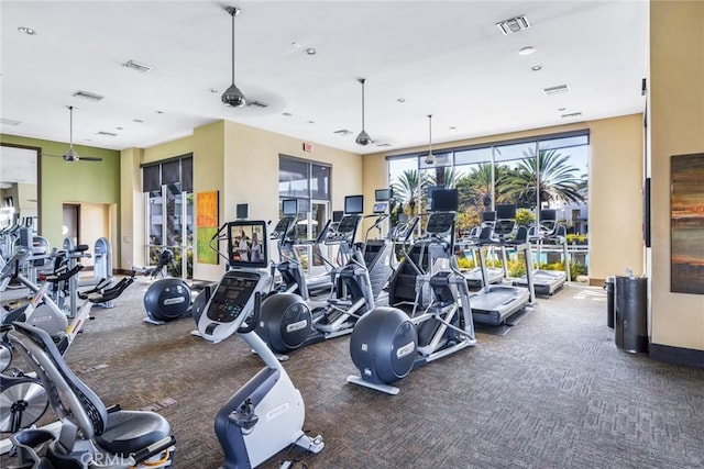 13028 Central Ave Unit 202, Hawthorne, CA 90250 - workout area with carpet flooring and recessed lighting