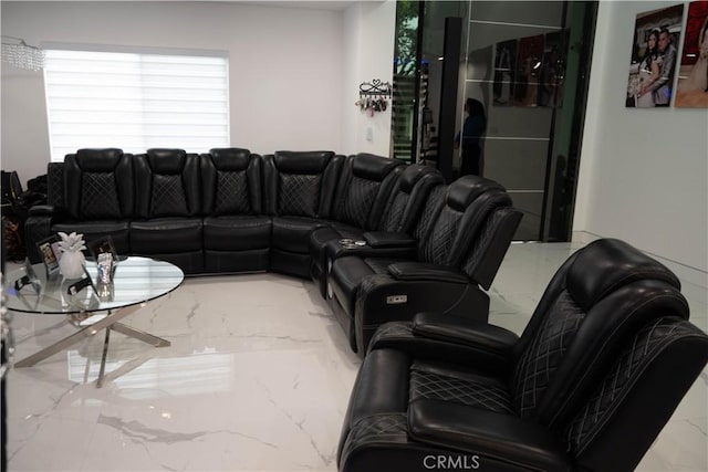 9359 Cecilia St, Downey, CA 90241 - living area featuring marble tiled flooring