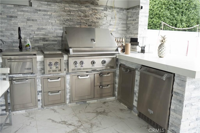 9359 Cecilia St, Downey, CA 90241 - view of patio with an outdoor kitchen