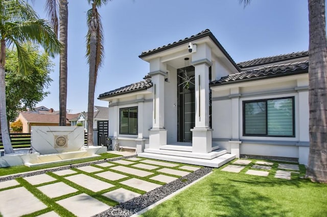 9359 Cecilia St, Downey, CA 90241 - back of property featuring a tiled roof and stucco siding