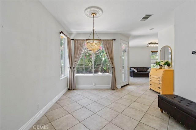 3 Kyle Ct, Ladera Ranch, CA 92694 - dining space with light tile patterned flooring, plenty of natural light, and a chandelier