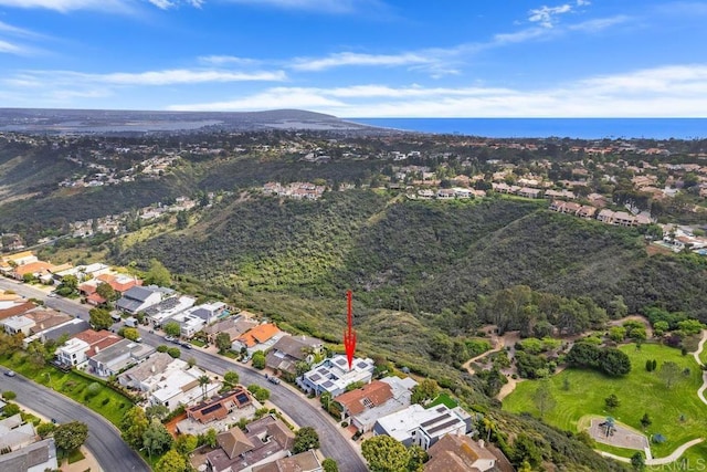 6544 Caminito Northland Ln, Jolla, CA 92037 - aerial view of property's location featuring nearby suburban area and a water and mountain view