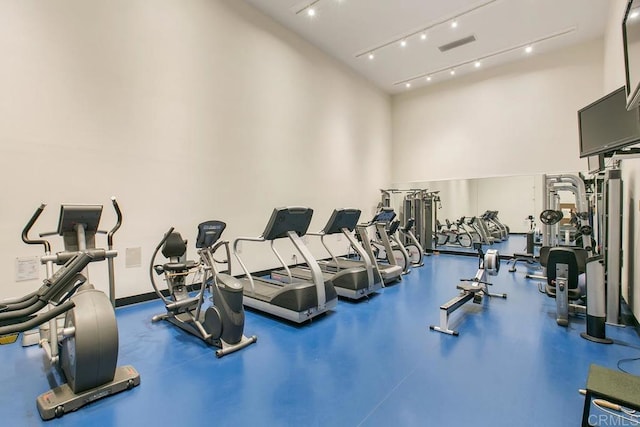 6544 Caminito Northland Ln, Jolla, CA 92037 - workout area with a high ceiling
