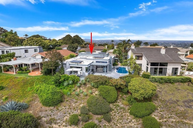 6544 Caminito Northland Ln, Jolla, CA 92037 - aerial perspective of suburban area featuring a pool area