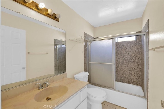 519 Sefton Ave Unit D, Monterey Park, CA 91755 - bathroom with vanity, combined bath / shower with glass door, and tile patterned floors