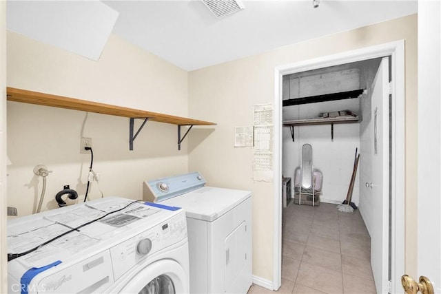 519 Sefton Ave Unit D, Monterey Park, CA 91755 - laundry room featuring separate washer and dryer and light tile patterned flooring