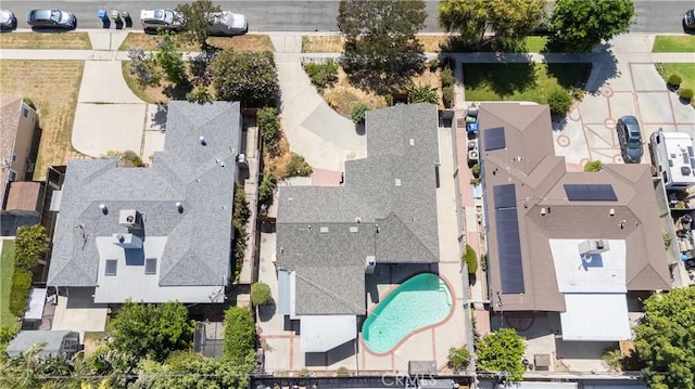 6644 Bothwell Rd, Reseda, CA 91335 - aerial perspective of suburban area with a pool