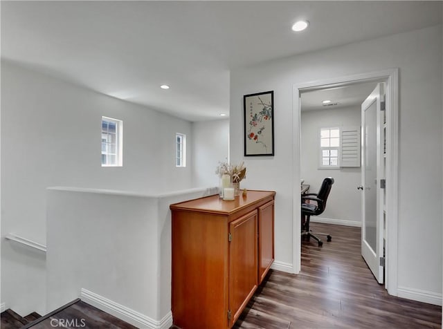 205 W Sparkleberry Ave, Orange, CA 92865 - office space featuring recessed lighting and dark wood-style floors