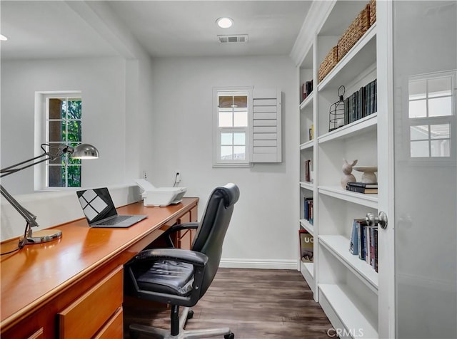 205 W Sparkleberry Ave, Orange, CA 92865 - office space featuring healthy amount of natural light and dark wood-type flooring