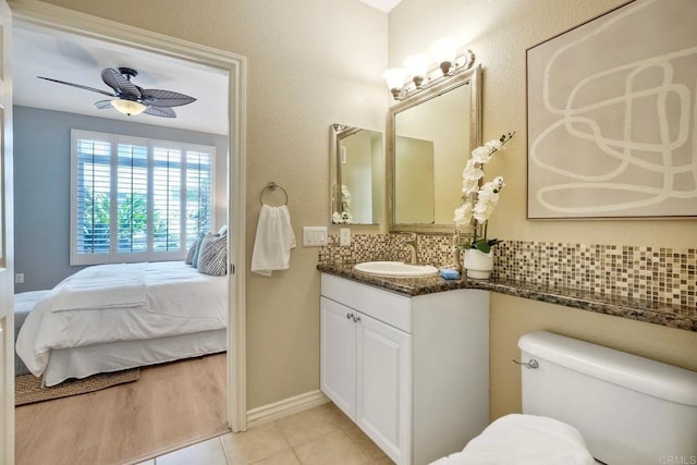 9263 Regents Rd Unit B106, La Jolla, CA 92037 - ensuite bathroom featuring vanity, a ceiling fan, and tile patterned floors