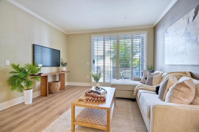 9263 Regents Rd Unit B106, La Jolla, CA 92037 - living room with ornamental molding and wood finished floors