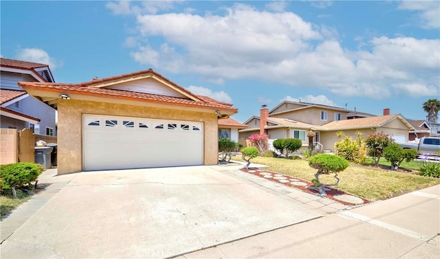 2033 W 169th Pl, Torrance, CA 90504 - view of front of house with stucco siding, concrete driveway, a tile roof, and a garage