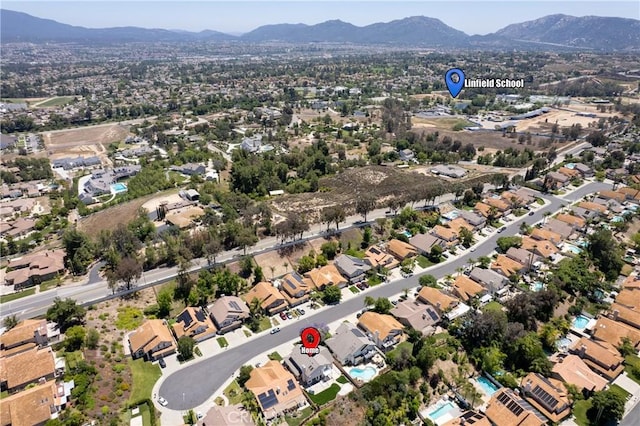 31794 Corte Rosario, Temecula, CA 92592 - aerial overview of property's location featuring mountains and nearby suburban area
