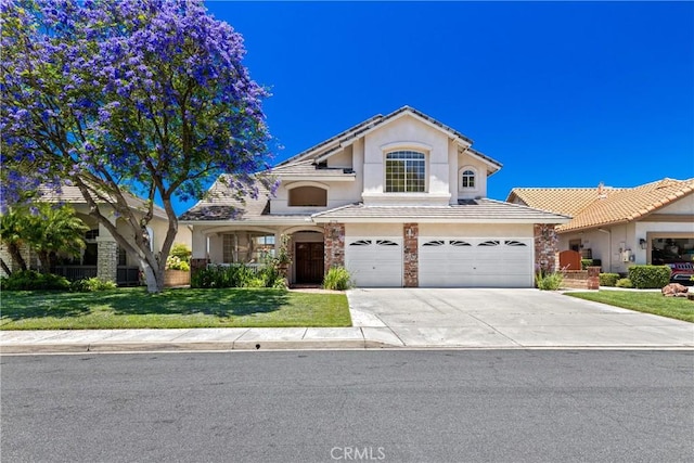 31794 Corte Rosario, Temecula, CA 92592 - traditional-style house with stucco siding, a garage, driveway, and a front lawn