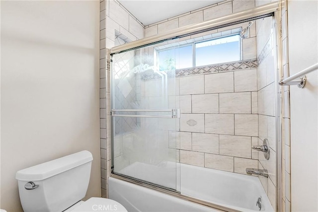 9103 Rancho Real Rd, Temple City, CA 91780 - bathroom featuring toilet and bath / shower combo with glass door