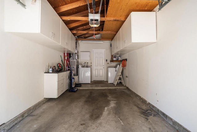 7000 Saranac St Unit 54, La Mesa, CA 91942 - garage with independent washer and dryer and a garage door opener