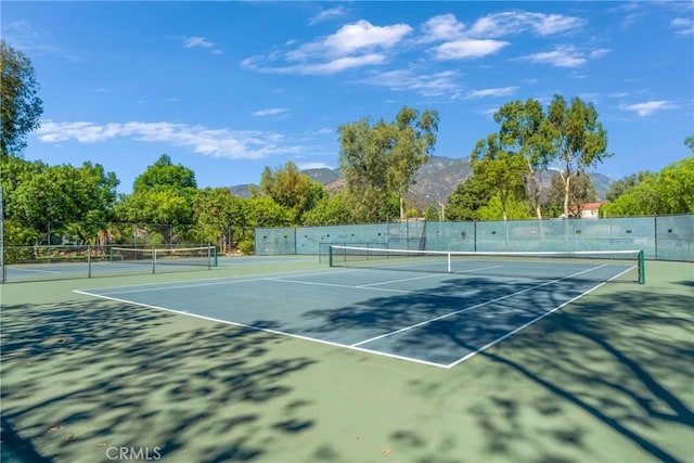 2252 Verbena Ave, Upland, CA 91784 - view of tennis court featuring a mountain view
