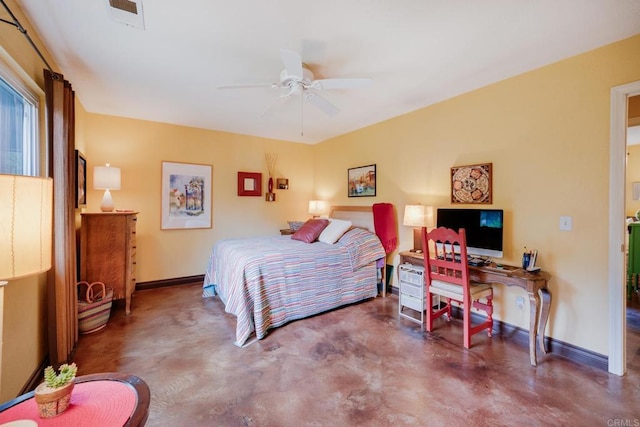 23007 Arjo Ln, Ramona, CA 92065 - bedroom with concrete floors and ceiling fan