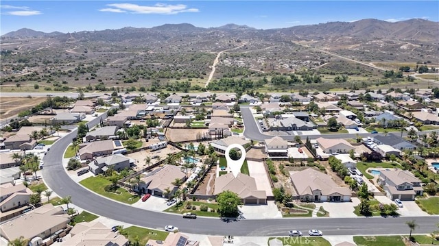19205 Sterling Hill Ln, Perris, CA 92570 - aerial view of property and surrounding area featuring a mountain backdrop and nearby suburban area