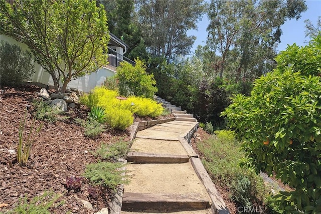 24311 Sylvan Glen Rd, Calabasas, CA 91302 - view of yard featuring stairs