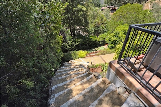 24311 Sylvan Glen Rd, Calabasas, CA 91302 - view of yard featuring stairway