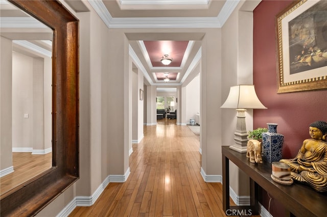 13812 Breeders Cup Dr, Rancho Cucamonga, CA 91739 - hall featuring light wood-style floors and ornamental molding