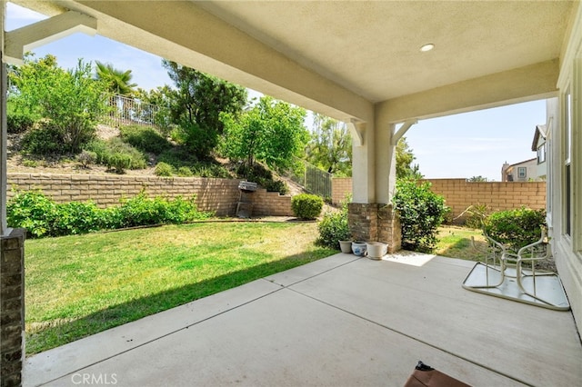 13812 Breeders Cup Dr, Rancho Cucamonga, CA 91739 - fenced backyard featuring a patio area