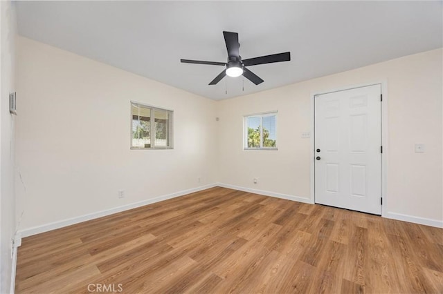 326 Water St, Bakersfield, CA 93305 - spare room featuring light wood-type flooring and ceiling fan
