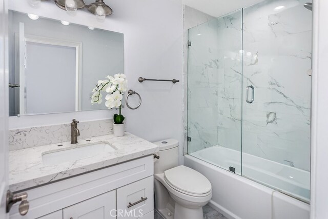 22570 Napa St, West Hills, CA 91304 - bathroom featuring vanity and bath / shower combo with glass door