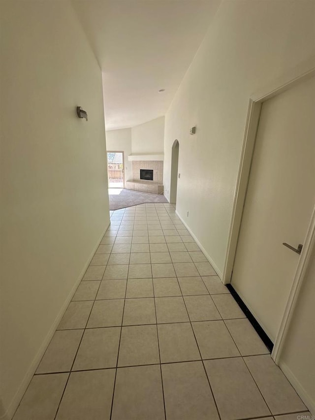 31100 Desert Palm Dr, Thousand Palms, CA 92276 - hallway featuring light tile patterned floors and baseboards