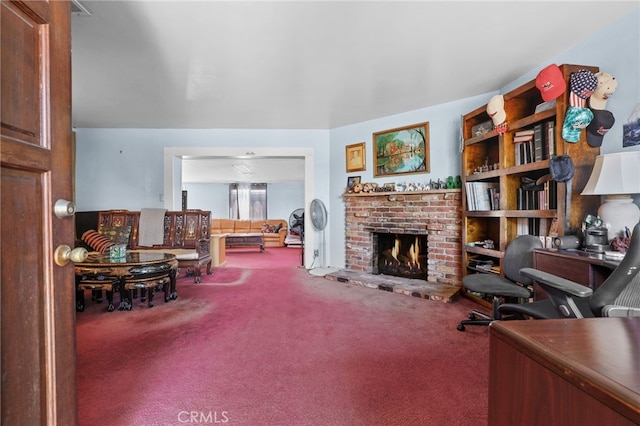 1002 N Iroquois Ave, Anaheim, CA 92801 - carpeted office space with a fireplace