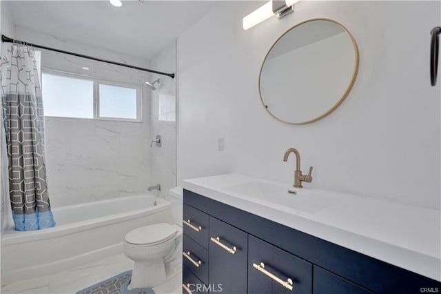 6091 Larchwood Dr, Huntington Beach, CA 92647 - bathroom featuring shower / tub combo with curtain and vanity