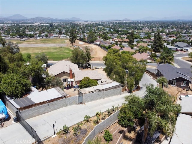 4760 Crest Ave, Riverside, CA 92503 - aerial perspective of suburban area with a mountain backdrop