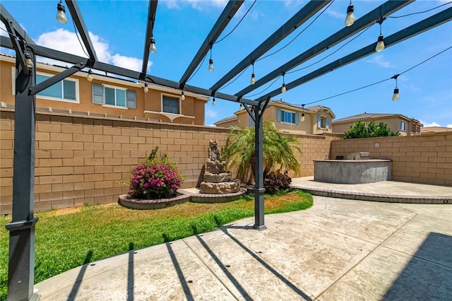 13246 Baxter Springs Dr, Rancho Cucamonga, CA 91739 - view of yard with an outdoor kitchen, a patio area, and a pergola