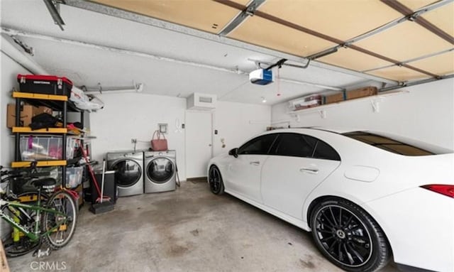 9525 Sylmar Ave Unit 2, Panorama City, CA 91402 - garage featuring washer and dryer and a garage door opener
