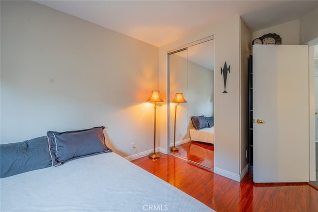 15053 Sherman Way Unit A, Van Nuys, CA 91405 - bedroom featuring wood finished floors and a closet