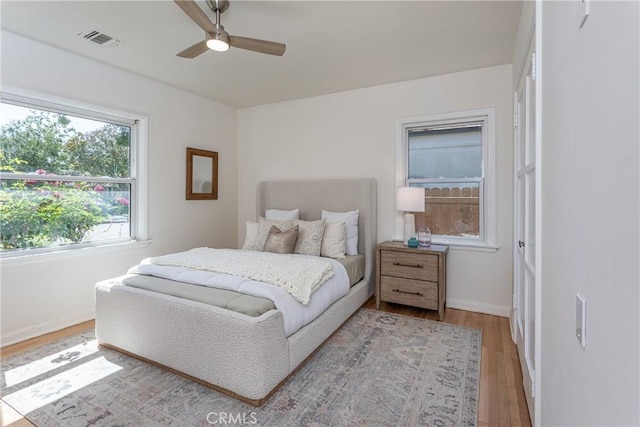 624 S Reese Pl, Burbank, CA 91506 - bedroom featuring light wood-style floors and ceiling fan