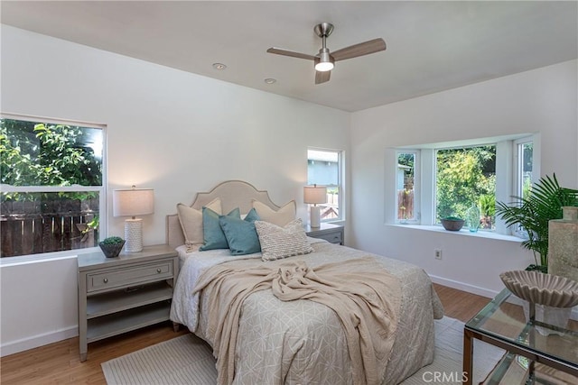 624 S Reese Pl, Burbank, CA 91506 - bedroom featuring wood finished floors and a ceiling fan