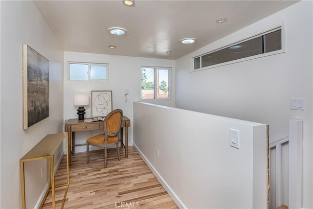 624 S Reese Pl, Burbank, CA 91506 - office with light wood-style floors and recessed lighting