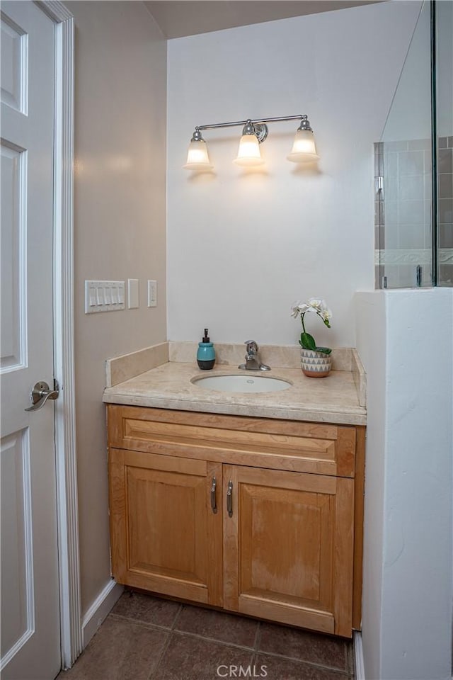 624 S Reese Pl, Burbank, CA 91506 - bathroom featuring vanity and tile patterned flooring