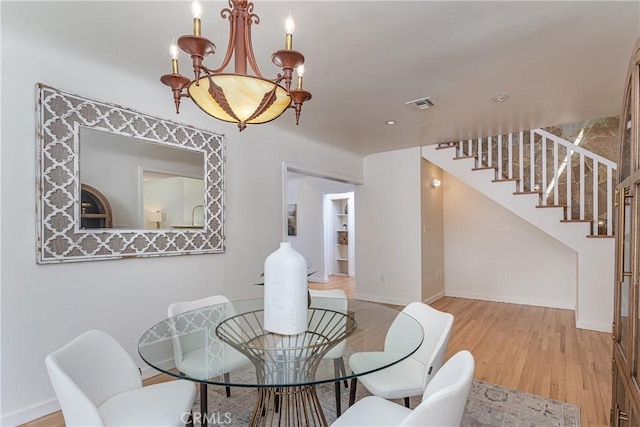 624 S Reese Pl, Burbank, CA 91506 - dining space featuring stairway and wood finished floors