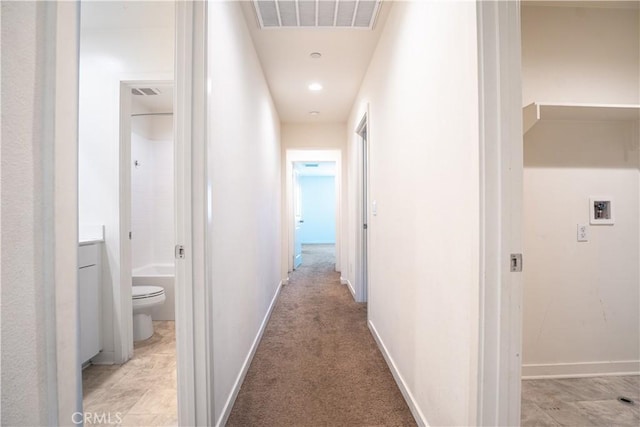 12893 Breccia Way, Moreno Valley, CA 92555 - hall featuring baseboards and recessed lighting