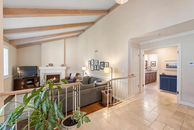 2274 Via Tomas, Camarillo, CA 93010 - living area with a lit fireplace and baseboards
