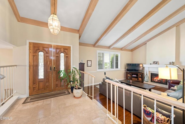 2274 Via Tomas, Camarillo, CA 93010 - foyer entrance with baseboards and a glass covered fireplace