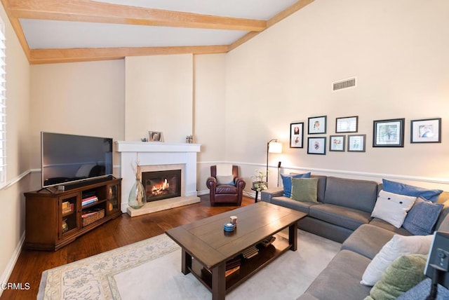 2274 Via Tomas, Camarillo, CA 93010 - living room with wood finished floors and a glass covered fireplace