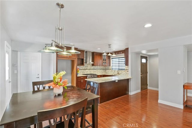 6433 San Marcos Way, Buena Park, CA 90620 - dining space featuring light wood-style flooring, a chandelier, and recessed lighting