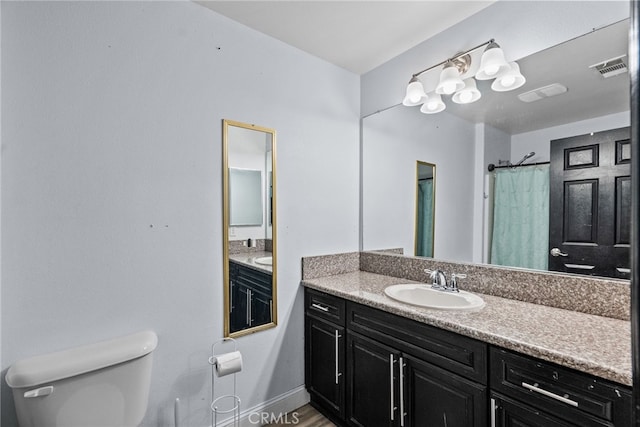26120 Goldman Pl, Saugus, CA 91350 - bathroom featuring vanity and curtained shower