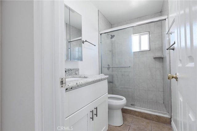 7712 Young Ave, Rosemead, CA 91770 - full bath with vanity, a stall shower, and tile patterned flooring