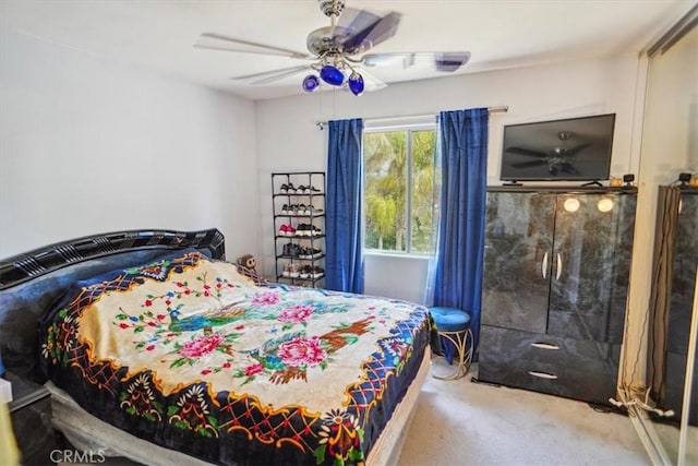 29720 Creekbed Rd, Castaic, CA 91384 - bedroom with carpet and ceiling fan